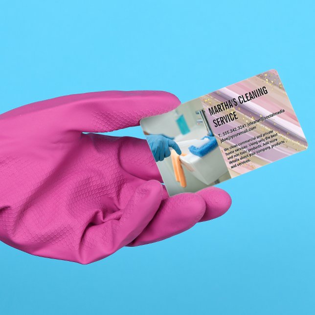 Reinigungsdienste | Lieferungen | Maid Business Ca Visitenkarte (Von Creator hochgeladen)