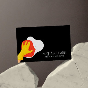 Reinigungsdienste Qr Code Cartoon Kommerziell Visitenkarte