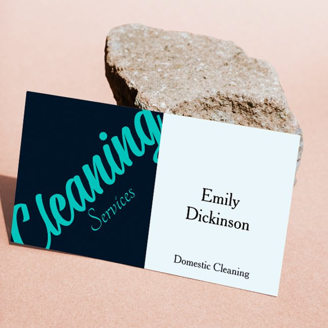 Reinigungsdienste Qr-Code-Retro Visitenkarte (Cleaning Services Qr Code Retro Business Card)