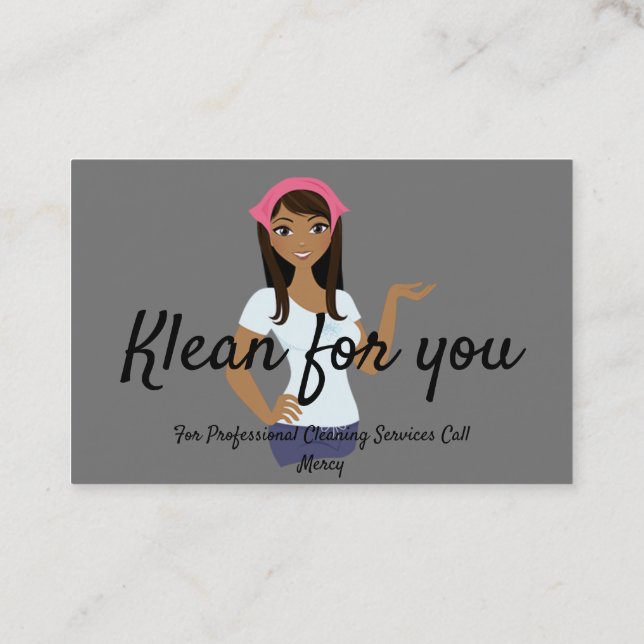 Reinigungsdienste Visitenkarte (Rückseite)