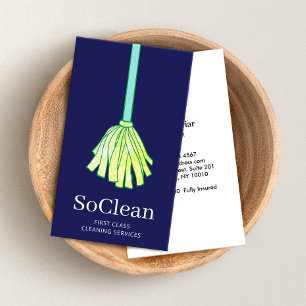 Reinigungsdienste von Haushaltshäusern Grüner Glit Visitenkarte