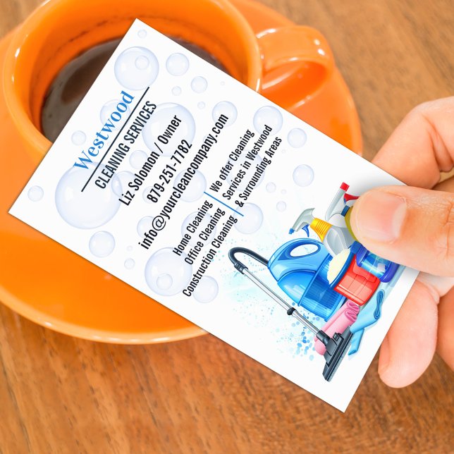 Reinigungsdienstkarte Visitenkarte (Von Creator hochgeladen)