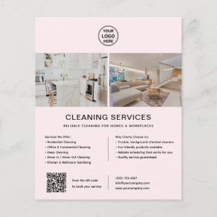 Reinigungsdienstleistungen Benutzerdefiniertes Log Flyer