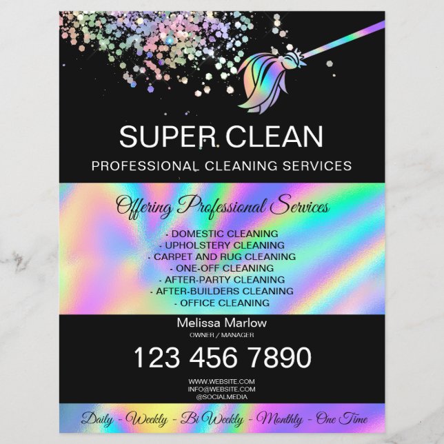 Reinigungshaus Maid Janitor Flyer (Vorne)