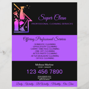 Reinigungshaus Maid Janitor Flyer