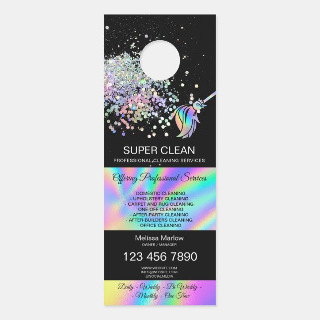 Reinigungshaus Maid Janitor Türanhänger (Vorderseite)