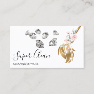 Reinigungshaus Sparkling Golddiamanten Visitenkarte