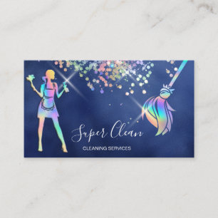 Reinigungshaus Sparkling Holograph Business C Visitenkarte