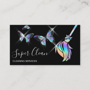 Reinigungshaus Sparkling Holograph Business C Visitenkarte