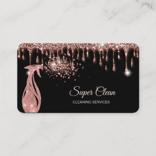 Reinigungshaus Sparkling Rose gold Business C Visitenkarte