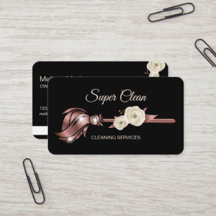 Reinigungshaus Sparkling Rose gold Business C Visitenkarte