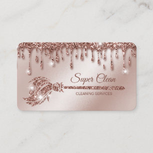 Reinigungshaus Sparkling Rose Gold Visitenkarte