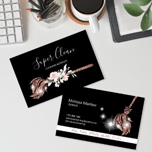 Reinigungshaus Sparkling Rose Gold Visitenkarte