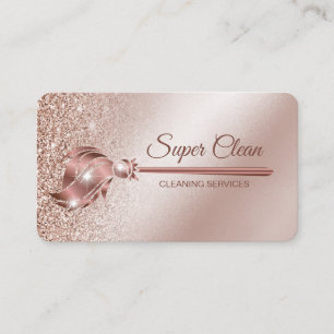 Reinigungshaus Sparkling Rose Gold Visitenkarte