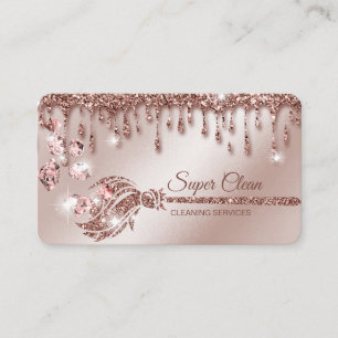 Reinigungshaus Sparkling Rose Golddiamanten Visitenkarte