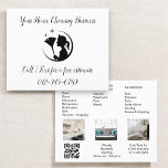 ReinigungsHouse QR Code Sparkling Business Flyer<br><div class="desc">Zimmerreinigung" Visitenkarte mit QR-Code für den bequemen Service. Sparkling,  effizientes Design perfekt,  um Kunden direkt mit Buchungs-,  Informations- und Kontaktmöglichkeiten durch einen schnellen Scan zu verbinden.</div>