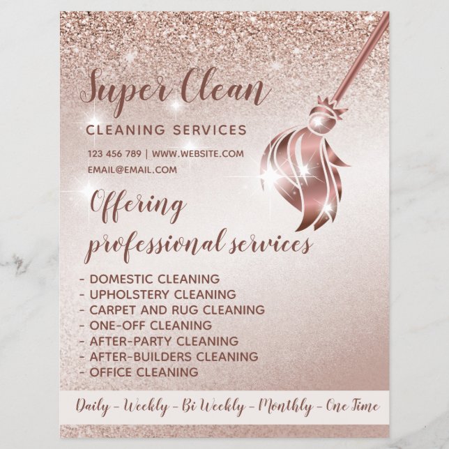 ReinigungsHouse Sparkling Rose Gold Flyer (Vorne)