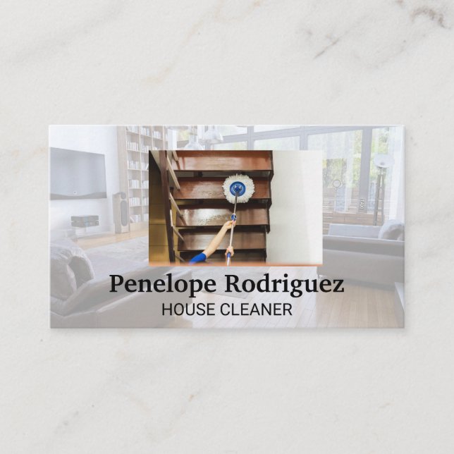 Reinigungsmaid | Moppingböden Visitenkarte (Vorderseite)