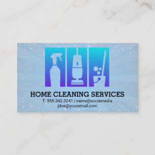 Reinigungsmittel Blue Bubbles Visitenkarte