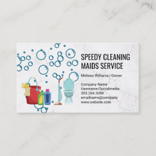 Reinigungsmittel   Entschärfungs-Tools   Maid Visitenkarte