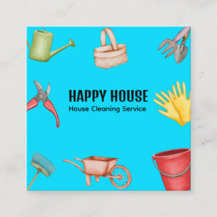 Reinigungsmittel für Wasserfarben im Haus farbenfr Quadratische Visitenkarte