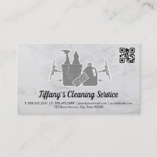 Reinigungsmittel   qr Code Business Card Visitenkarte