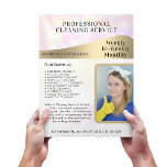 Reinigungsservice Business Custom Foto Modernes Ro Flyer<br><div class="desc">Reinigungsservice Business Custom Foto Moderner rosa Flyer</div>