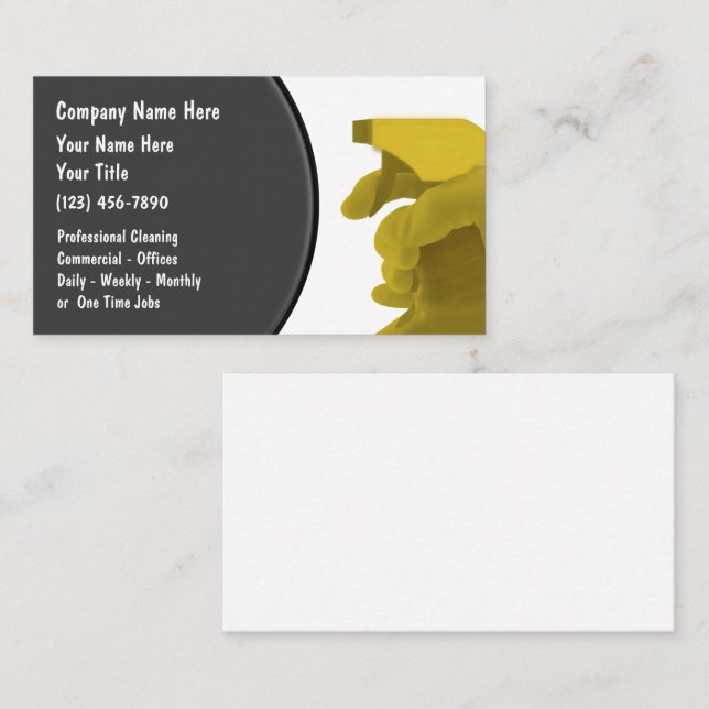 Reinigungsservice Coole Visitenkarten Visitenkarte (Vorne/Hinten)