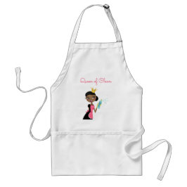 Reinigungsservice Ethnische weibliche Mädchen Logo Schürze