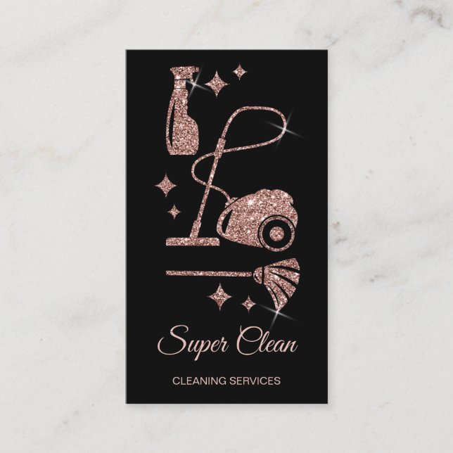 Reinigungsservice für Haushaltshilfe beruflich Visitenkarte (Vorderseite)