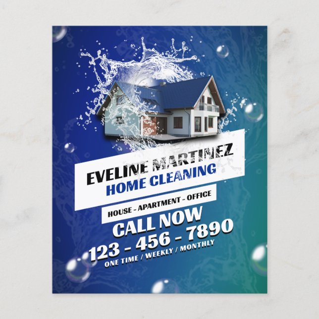 Reinigungsservice für kommunales Wasser Flyer (Vorne)