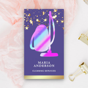 Reinigungsservice für Lila Vakuum - Gold Foil Foil Visitenkarte