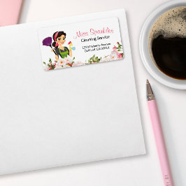 Reinigungsservice Haushaltshilfe Blumengeschäft Adressaufkleber