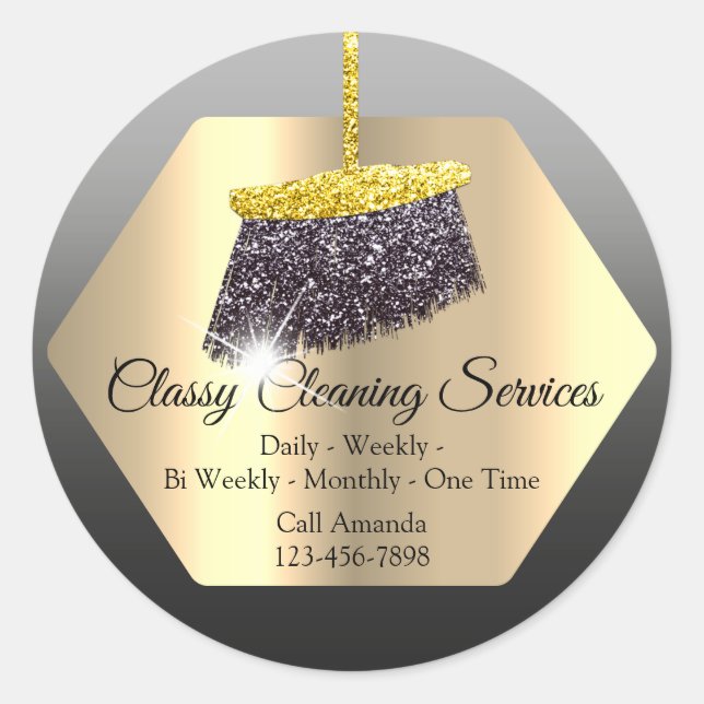 Reinigungsservice Haushaltshilfe Haushaltshilfe Runder Aufkleber (Vorderseite)