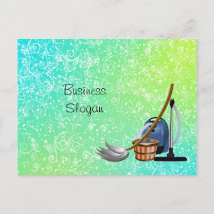 Reinigungsservice Haushaltshilfe Promo Postkarte