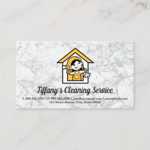 Reinigungsservice Maid-Logo Visitenkarte