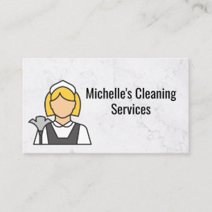 Reinigungsservice Maid-Logo Visitenkarte