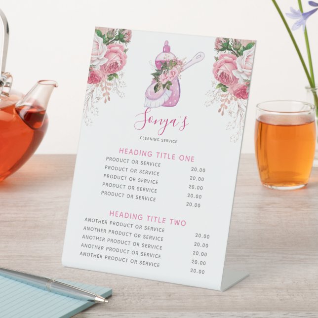 Reinigungsservice Moderne Business-Geschirrspalett Sockelschild (In Situ)