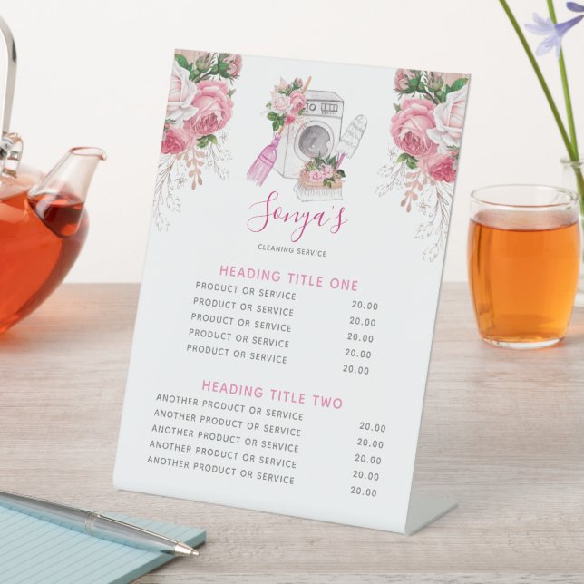 Reinigungsservice Modernes Business Sockelschild (In Situ)