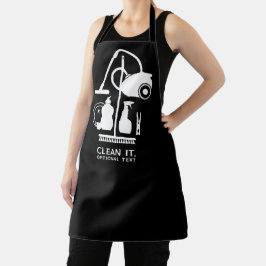 Reinigungsservice Schwarz-weiß Schürze