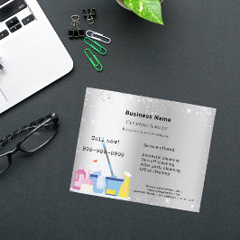Reinigungsservice Silberstaub QR-Glitzer Flyer