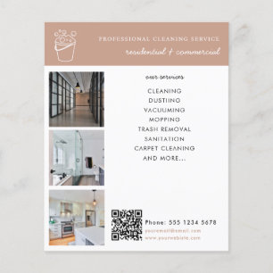 Reinigungsslogans Logo Geschäft Promotional Modern Flyer