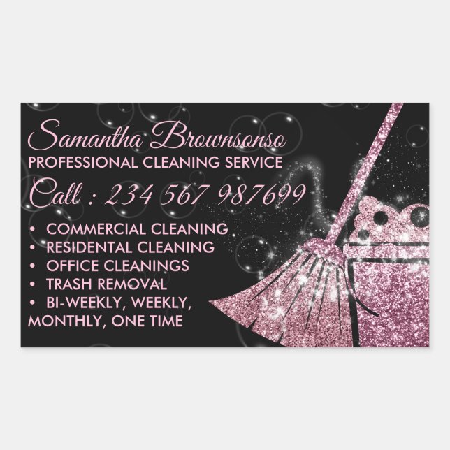 Reinigungsstern Rechteckiger Aufkleber (Vorderseite)