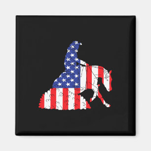 Reining Horse USA Flag American Inside Me Horsebac Magnet