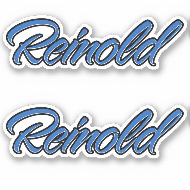 Reinold Name blue Aufkleber Sticker Stickerset (Vorderseite)