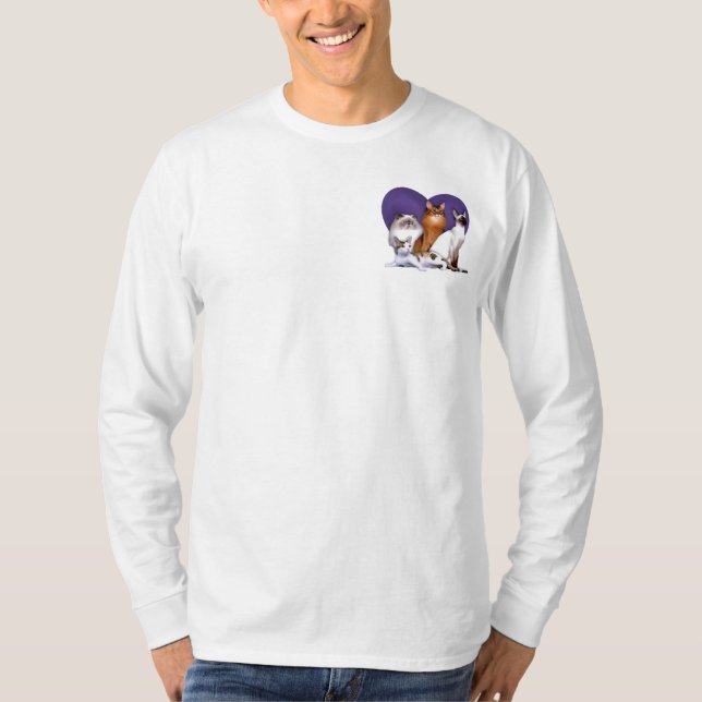 Reinrassiges Katzen-Rettungs-Shirt T-Shirt (Vorderseite)