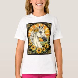 Reinzuchtpferd und Schwarzäugige Susanne Blumen T-Shirt