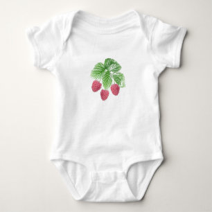 Reis, Beeren, Himbeeren Baby Strampler