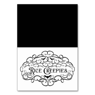 Reis-Creepies Vintage-Halloween-Essensstand Tischnummer