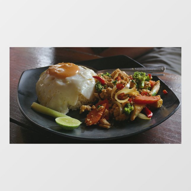 Reis Thailand Asia Thai Food Restaurant Picture Fensteraufkleber (Blatt)
